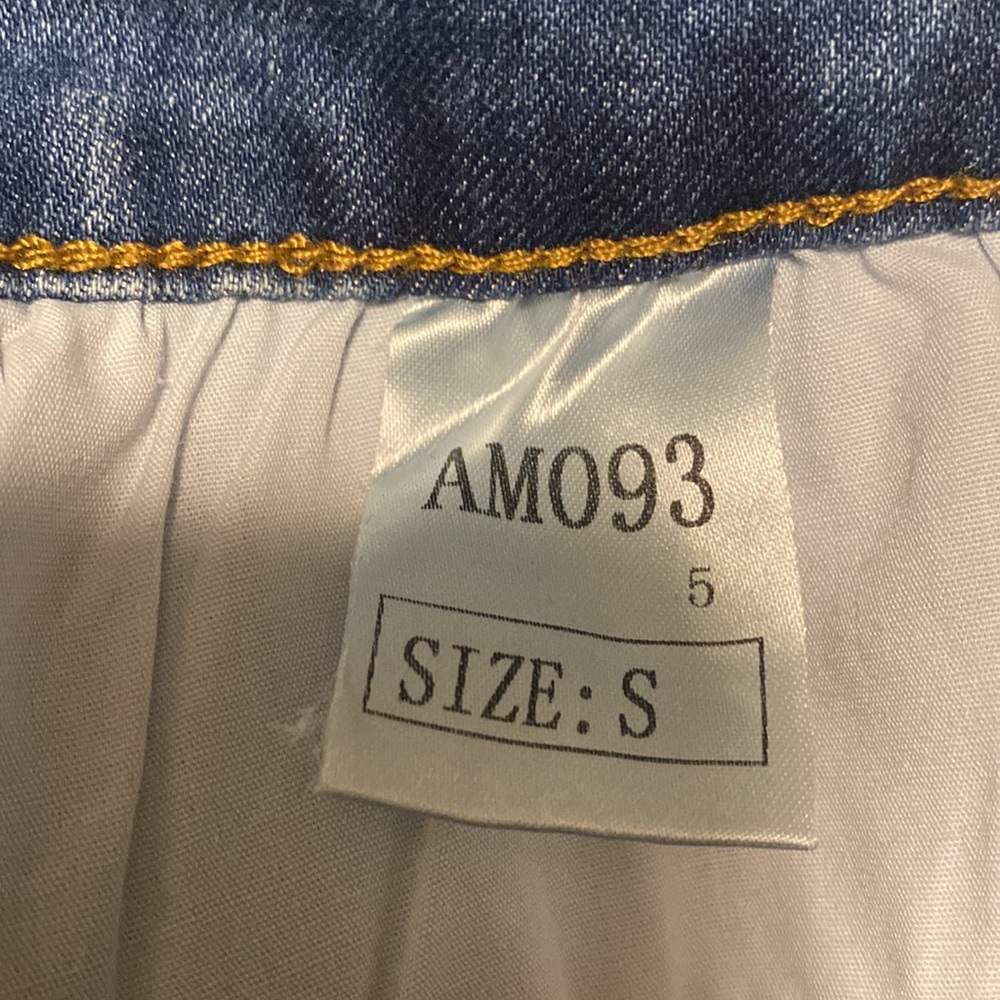 Thcreasa Blue Old Washed High Waisted Daisy Embroidery Wide-leg Light Jeans NWT - Picture 12 of 14